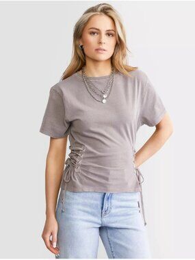 Gilded Intent Lace-Up T-Shirt Size Large